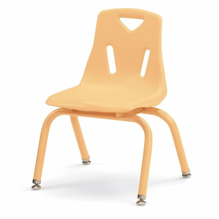 Berries Stacking Chairs With Powder-Coated Legs, 12 In. Ht, Set Of 6, Camel